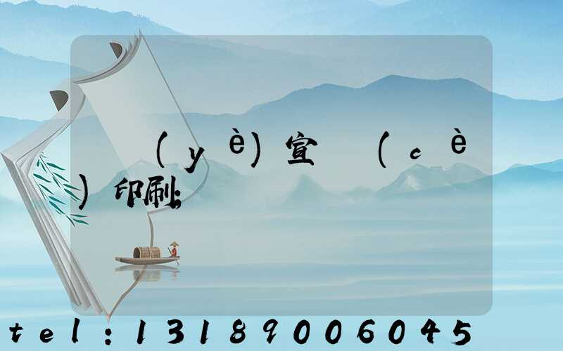 專業(yè)宣傳冊(cè)印刷