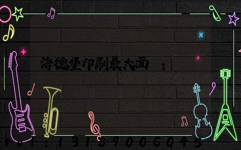海德堡印刷最大面積